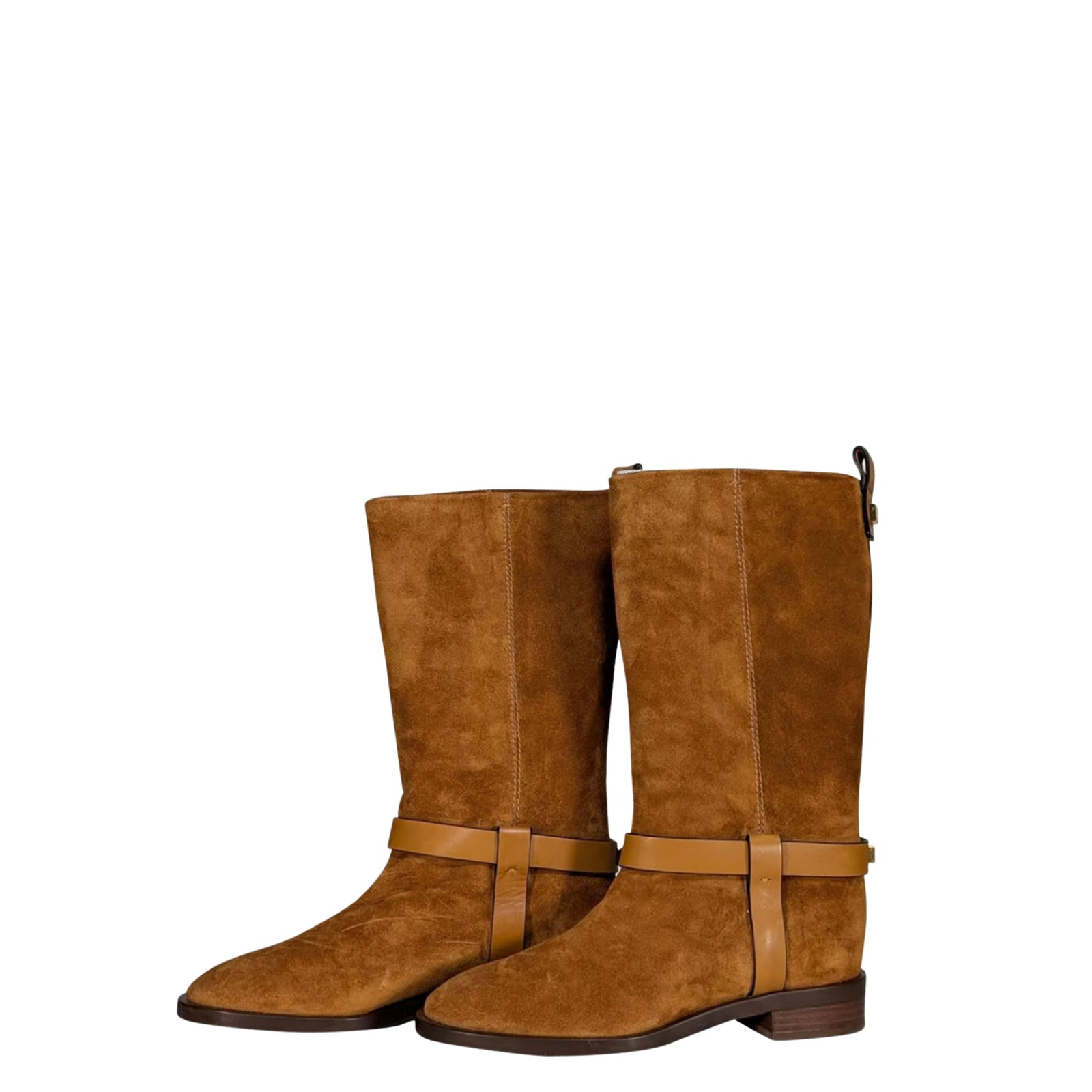 Tan Suede Casey Mid Calf Boots 9.5