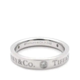 Platinum Three-Diamond 3 mm Band Ring