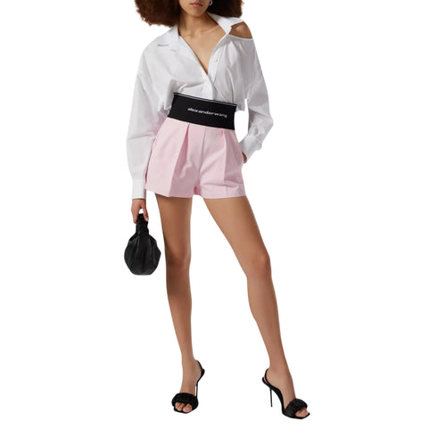 Pink Logo Elastic Shorts
