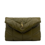 Lou Puffer Leather Clutch