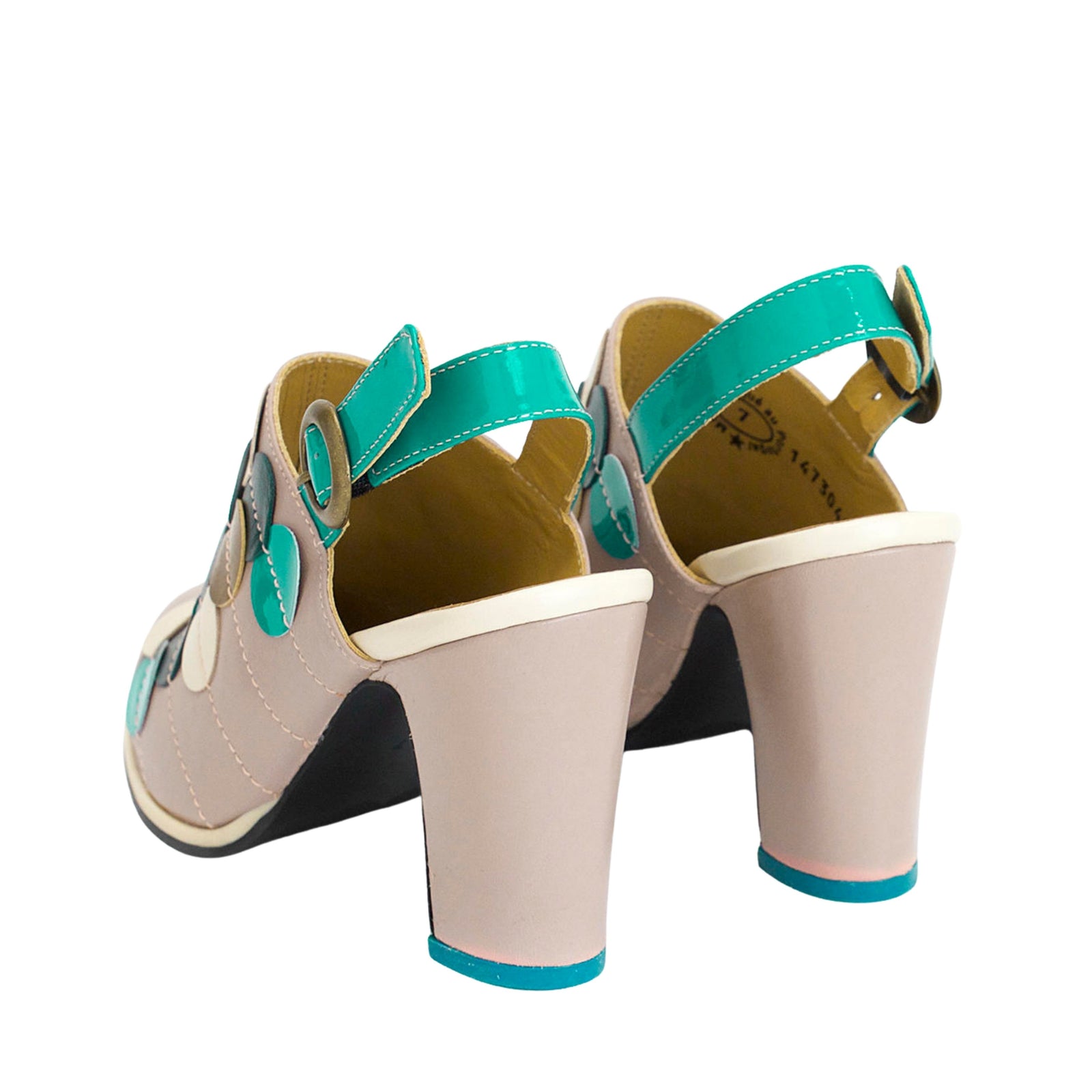 Attic Tziporah Slingback Heels in Lilac/Teal 10