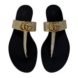 Metallic Marmont Leather Sandals 39.5