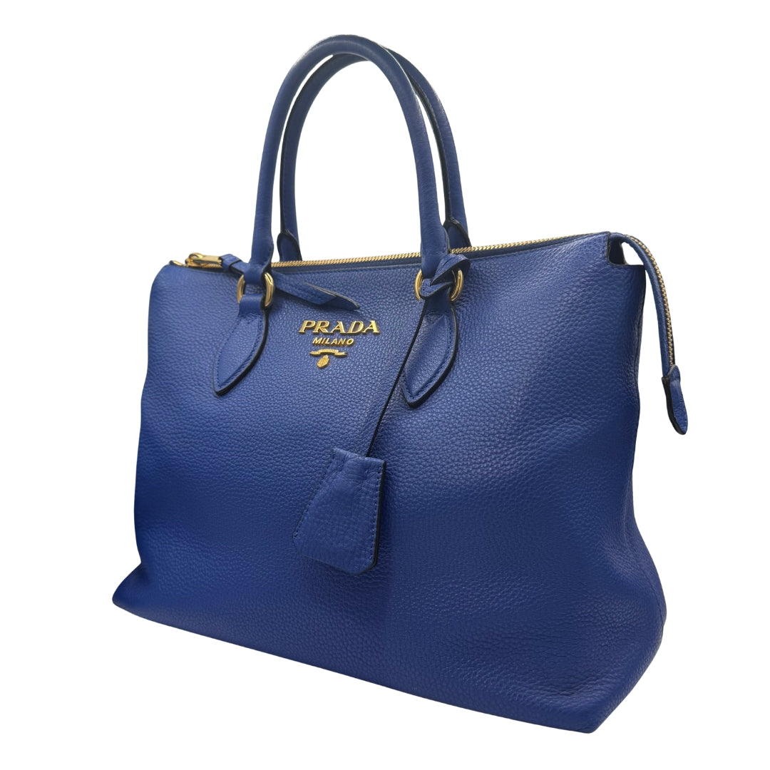 Vitello Daino Leather Top Handle Bag