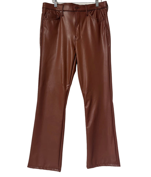 Brown Vegan Leather Pants