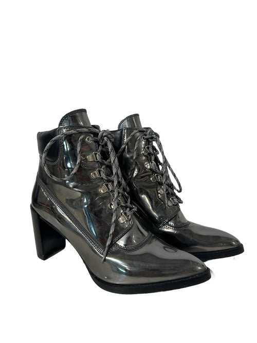 Silver Ankle Boots 9