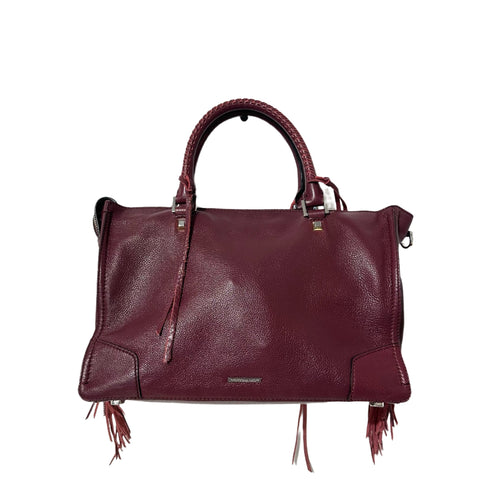 Maroon Fringe Satchel