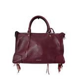 Maroon Fringe Satchel