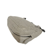 Nappa Intrecciato Small Chain Crossbody Light Grey