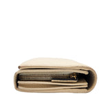 Leather Continental Long Wallet in Ivory