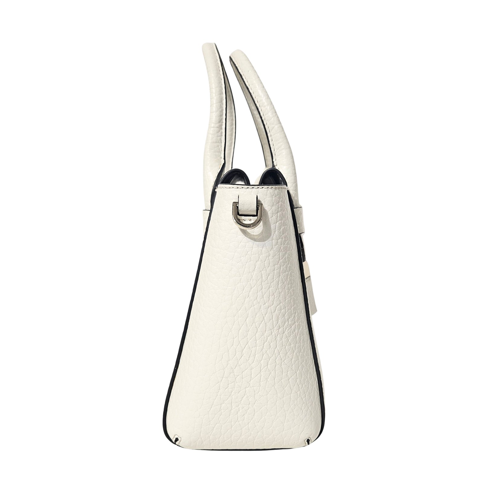 Carter Street White Pebbled Satchel