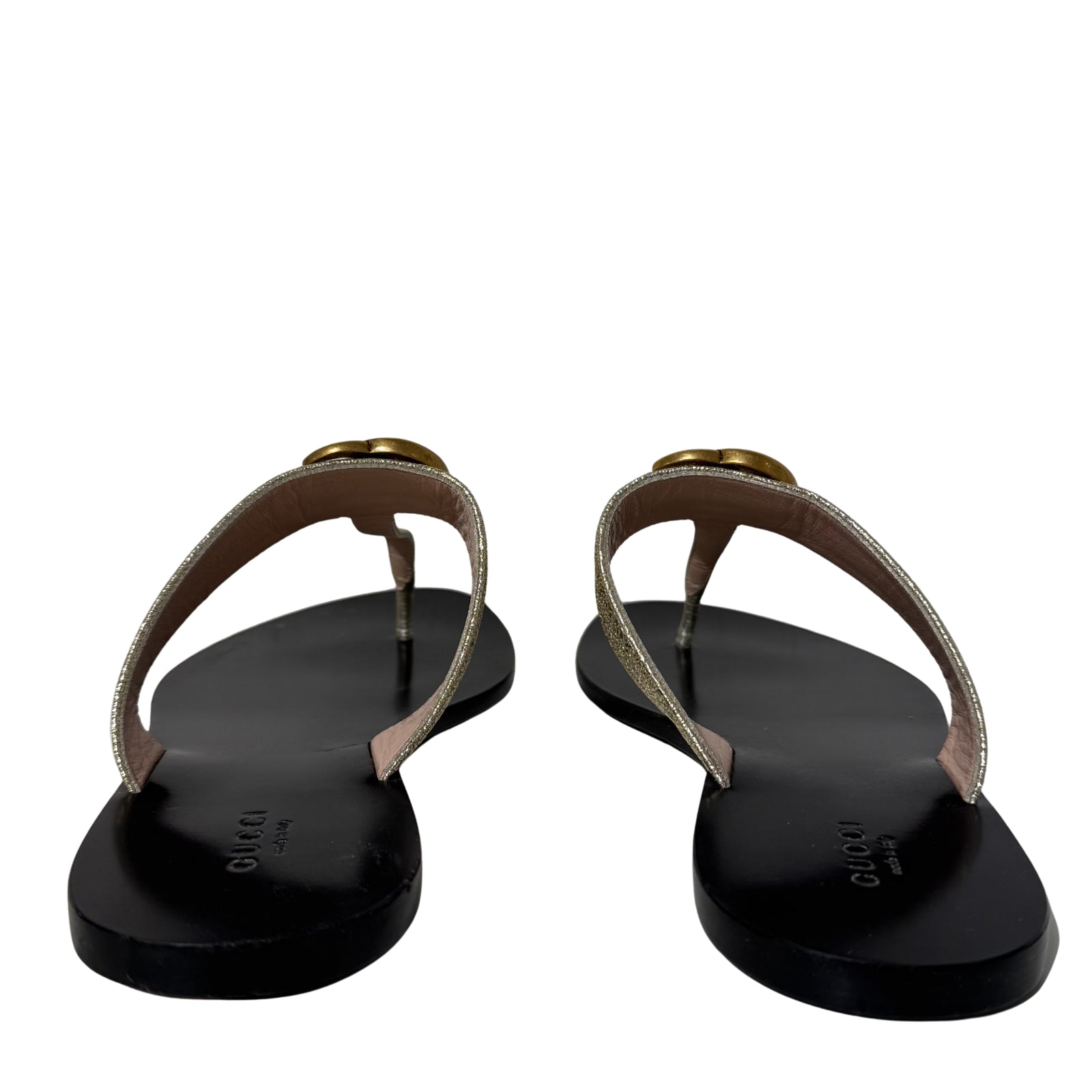 Metallic Marmont Leather Sandals 39.5