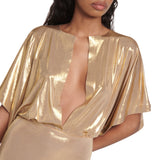 Obie Metallic Jersey Maxi