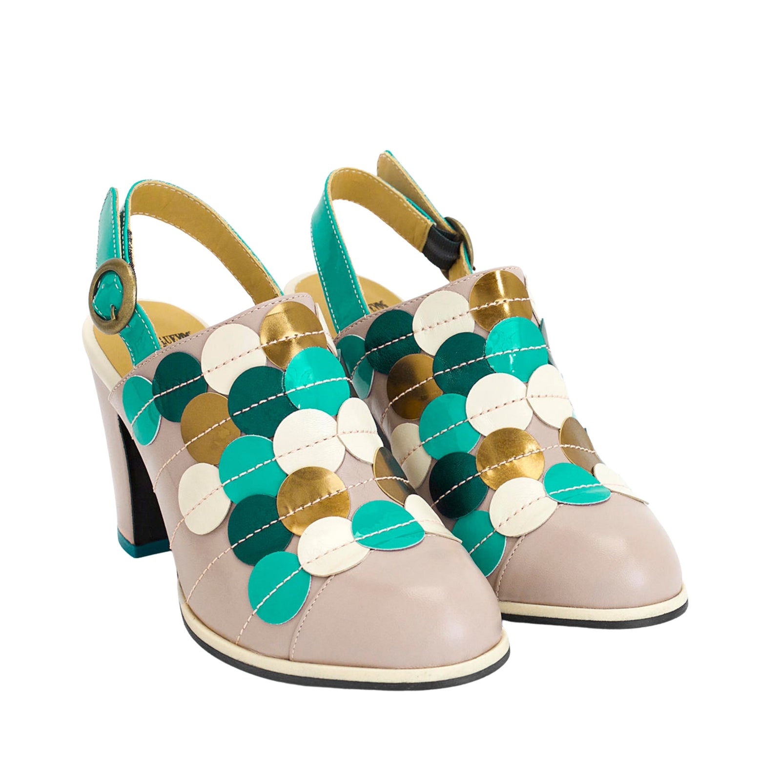 Attic Tziporah Slingback Heels in Lilac/Teal 10