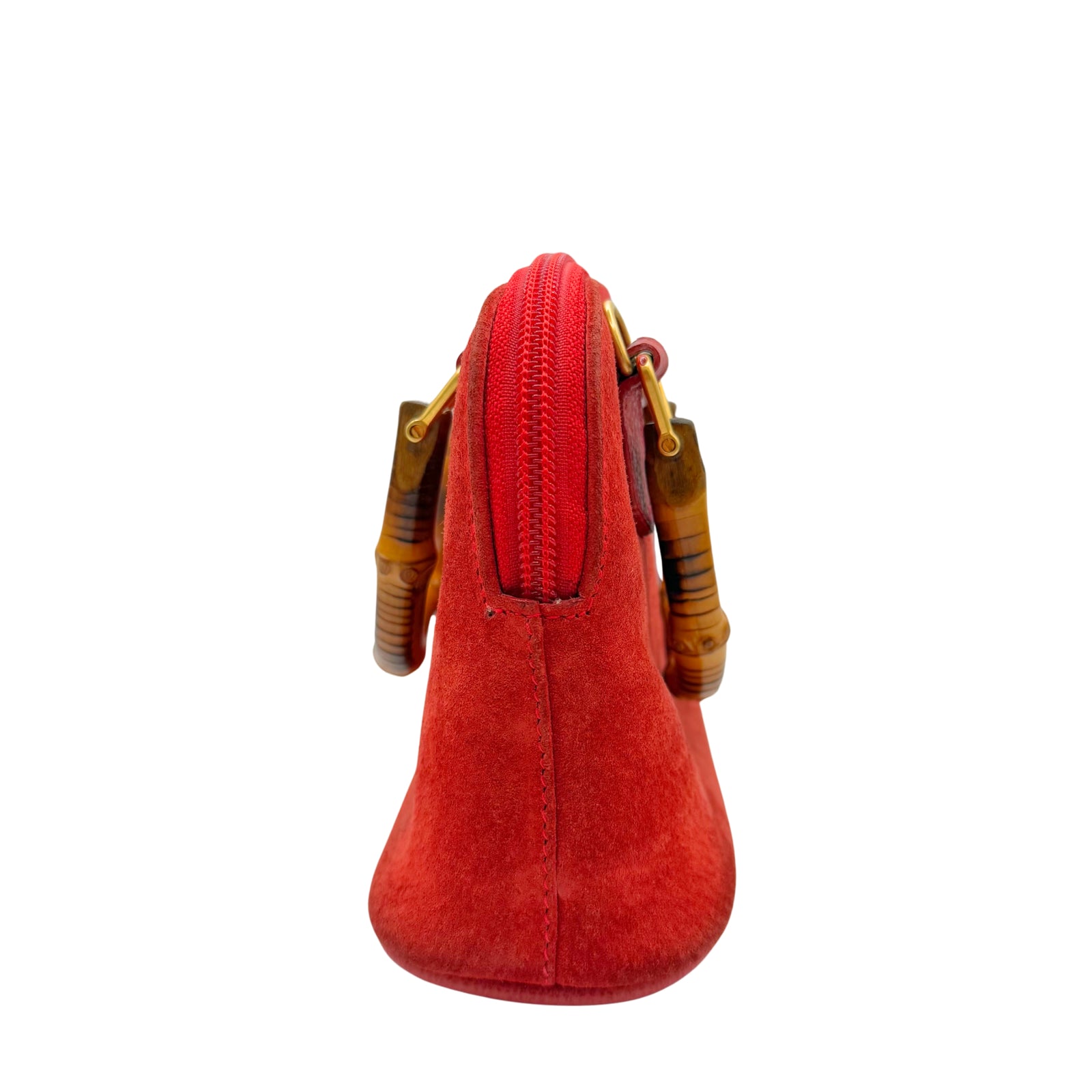 Vintage Mini Bamboo Suede Crossbody Bag