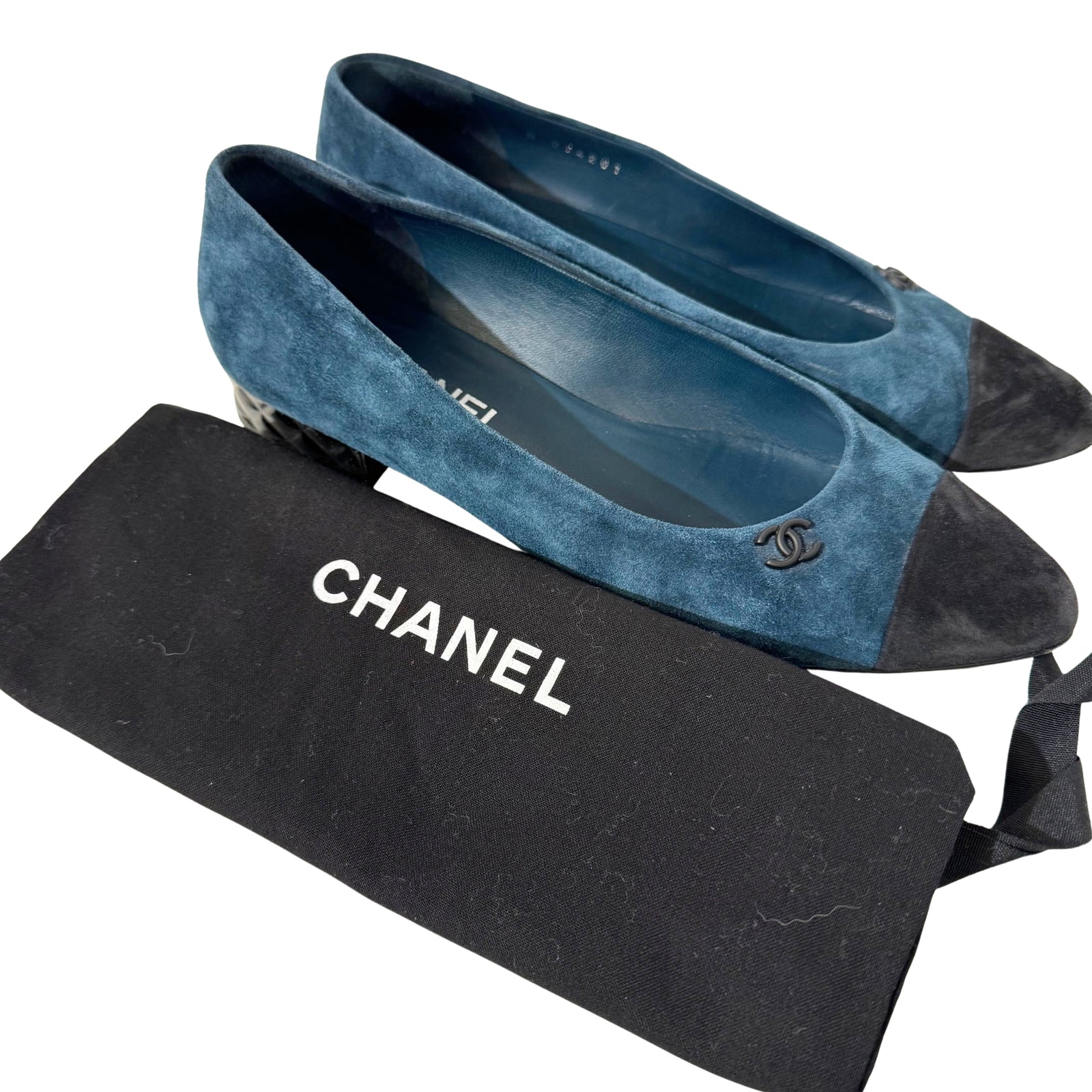 Navy Velvet Shoes 38