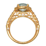 18K Yellow Gold Aquamarine Ring