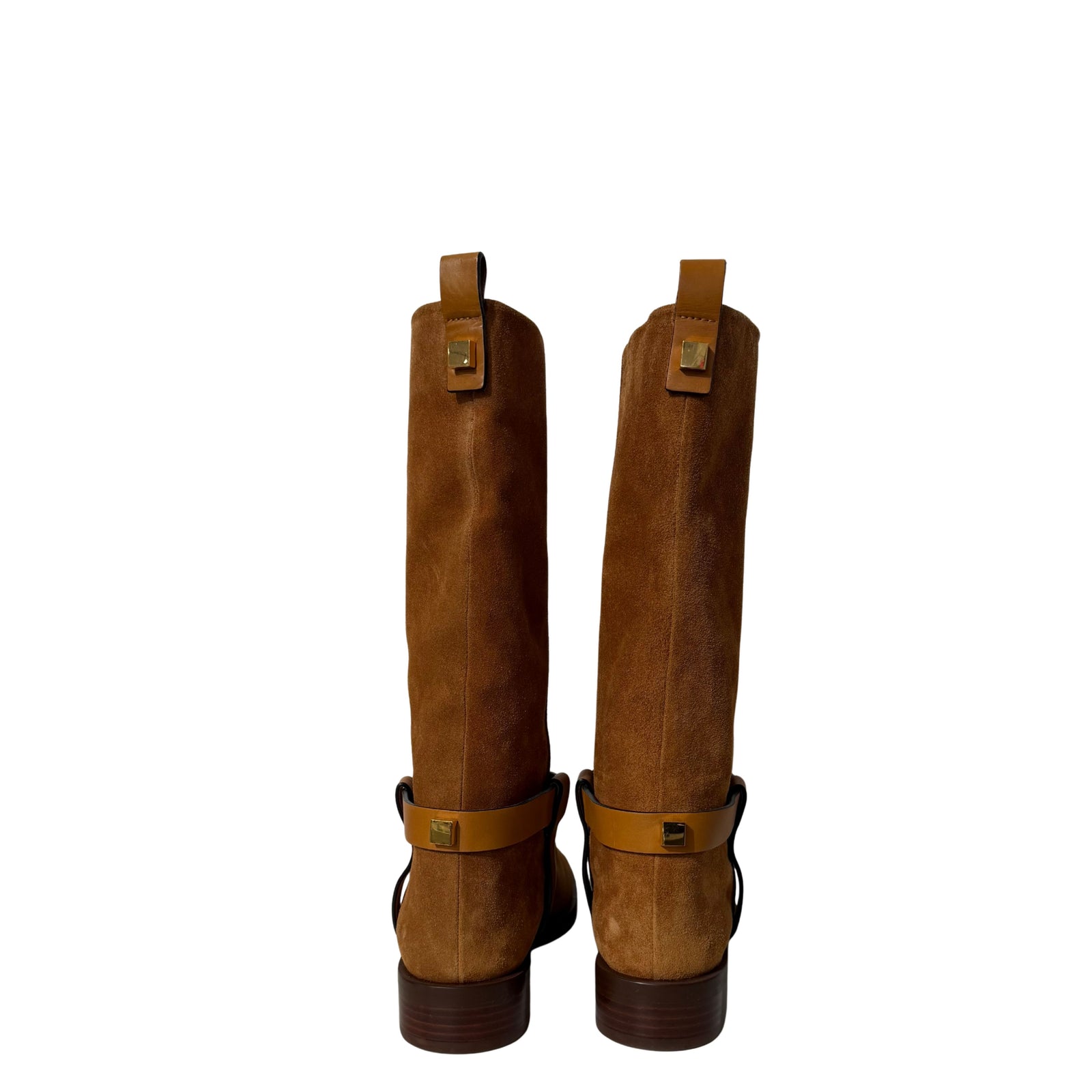 Tan Suede Casey Mid Calf Boots 9.5