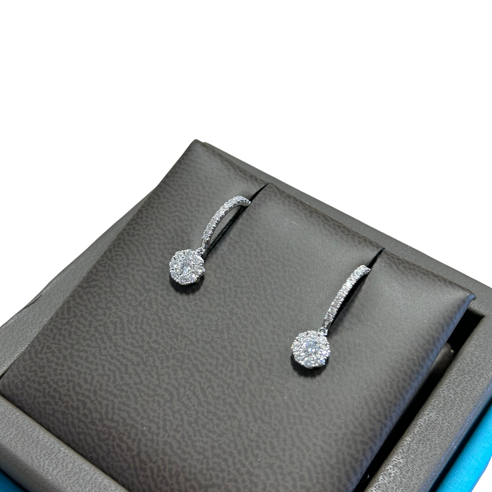 White Gold Diamond Drop Earrings