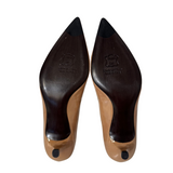 Beige Patent Heels 8.5