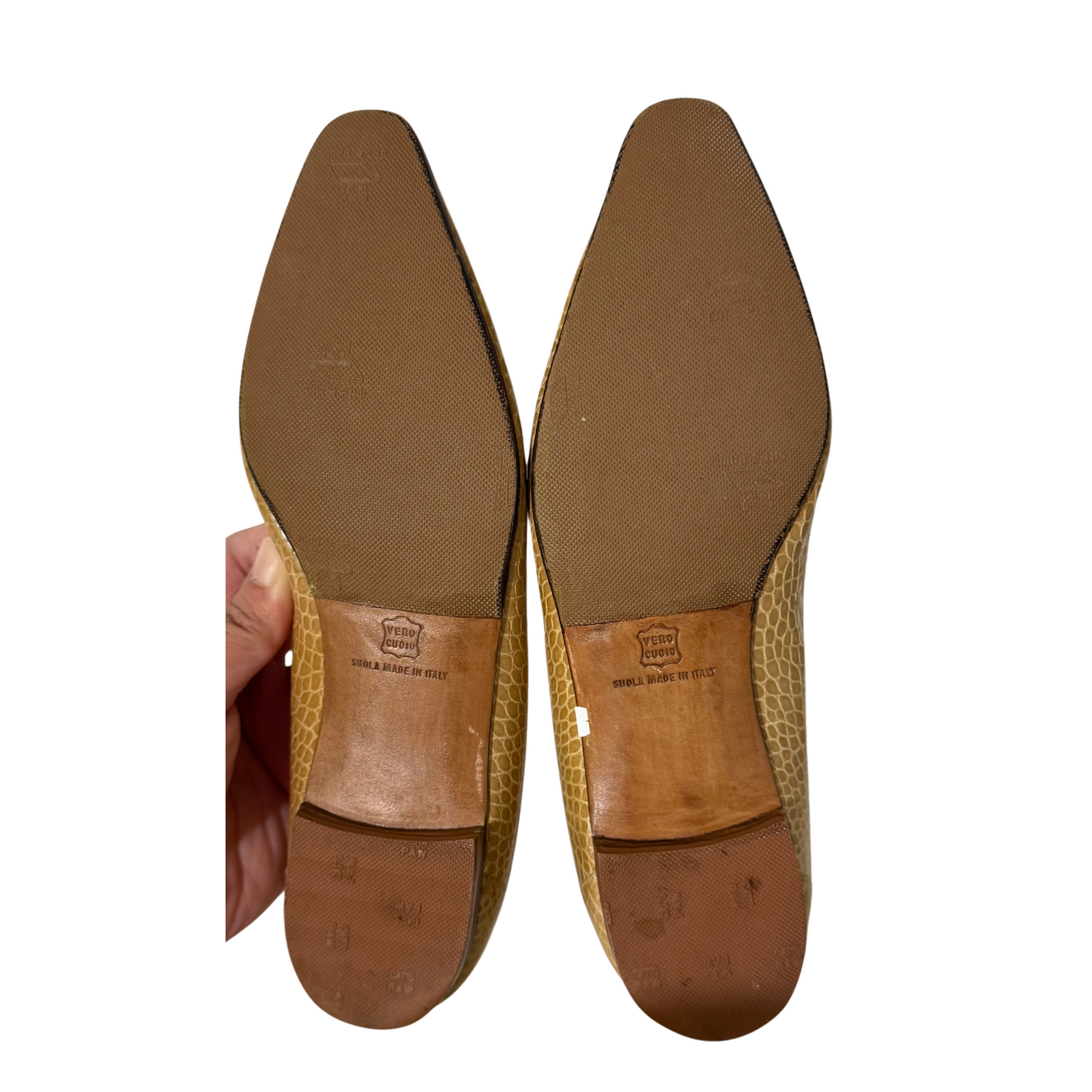 Yellow Point Toe Flats 7