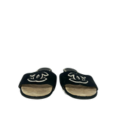 Suede Colorblock Pattern Slides 40