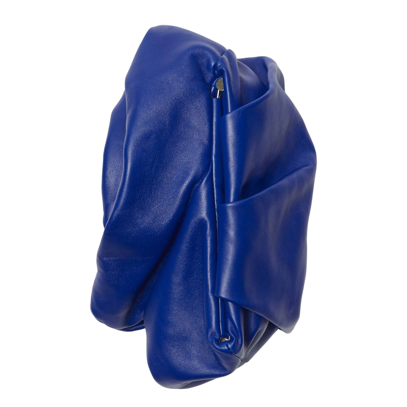 Rose Ruched Leather Clutch Bag