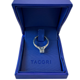 Dantela - Platinum Round Natural Diamond Solitaire Engagement Ring