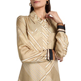 Pryce Striped Silk-Blend Shirtdress
