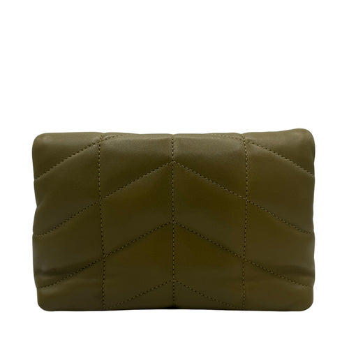 Lou Puffer Leather Clutch