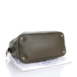 Saffiano Cuir Top Handle Dome Tote Militare