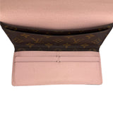 Monogram Josephine Wallet in Rose Ballerine