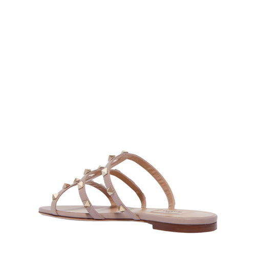 Rockstud Accents Leather Slides - 38.5