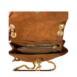 Brown Suede Crossbody Bag