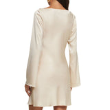 Almond Pike Satin Dress