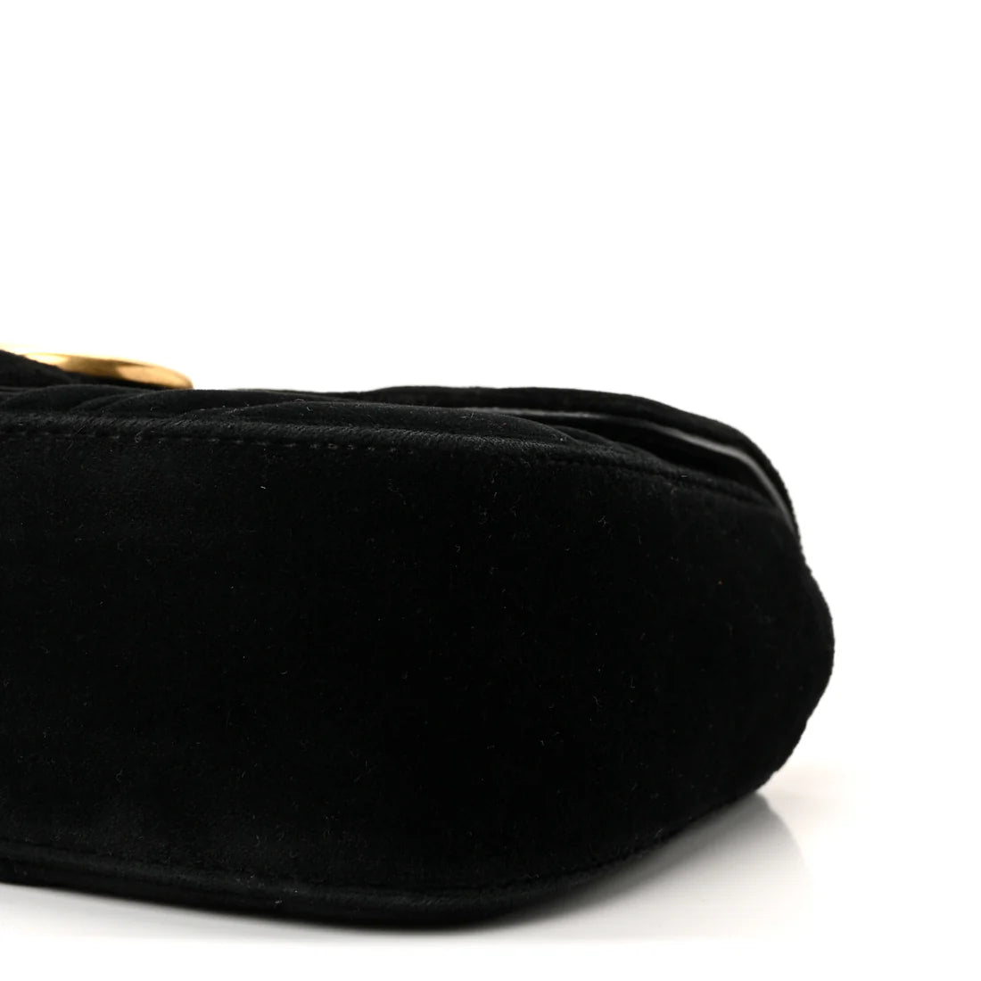 Velvet Matelasse Mini GG Marmont Shoulder Bag Black
