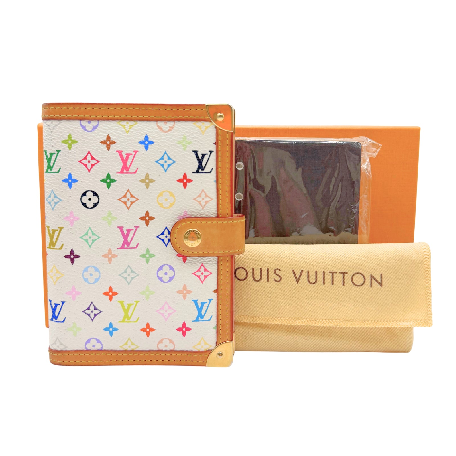 Monogram Multicolor Small Ring Agenda Cover White