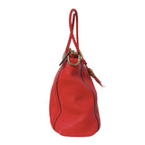 Pebbled Calfskin Bella Top Handle Red