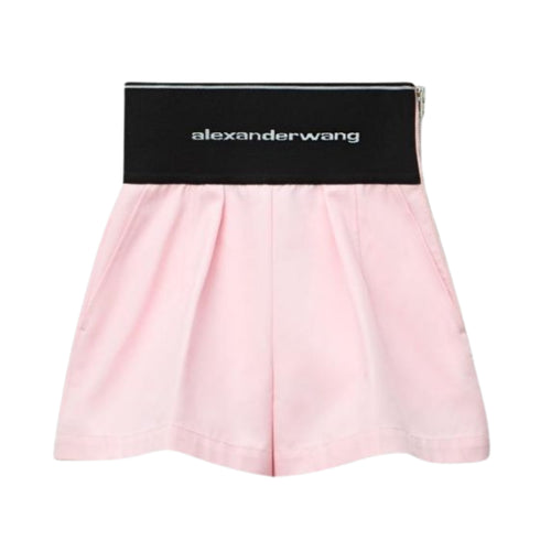 Pink Logo Elastic Shorts