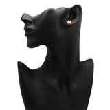 Gold Lacquered Cage d'H Earrings
