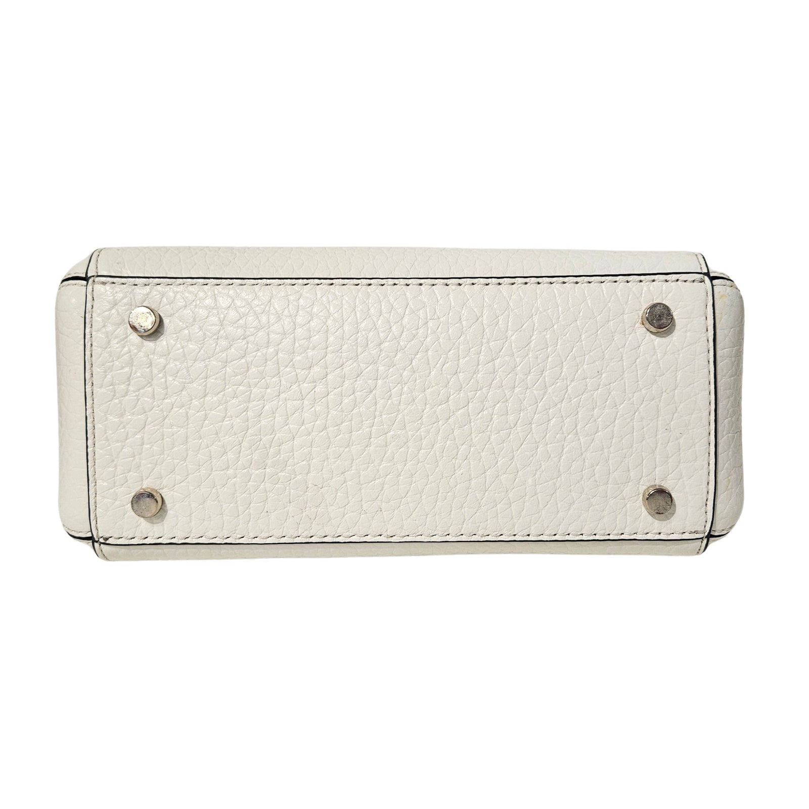 Carter Street White Pebbled Satchel