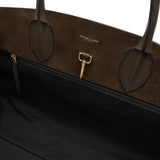 The Hudson Mocha Suede Tote Bag