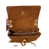 Brown Suede Crossbody Bag