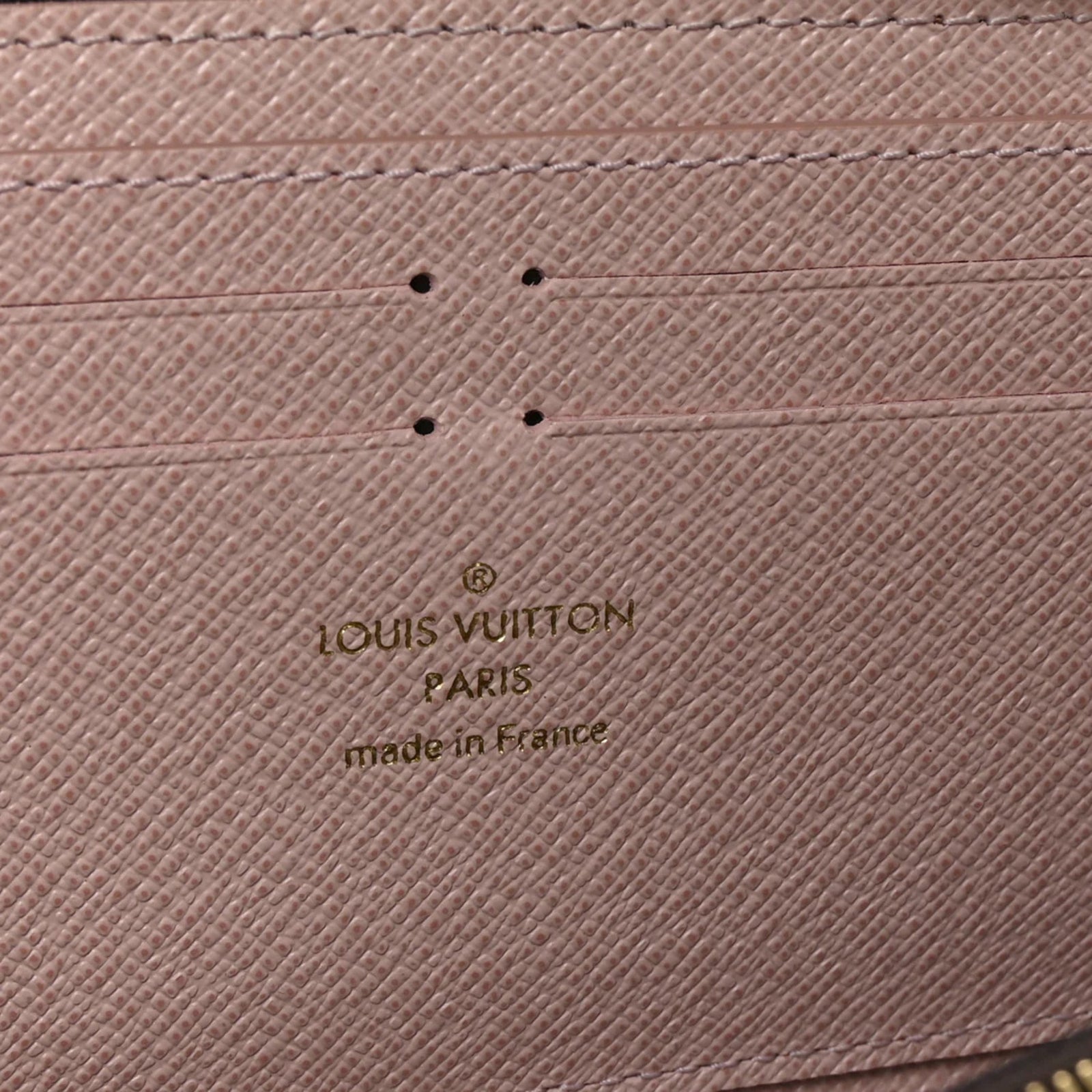 Damier Ebene Clemence Wallet Rose Ballerine