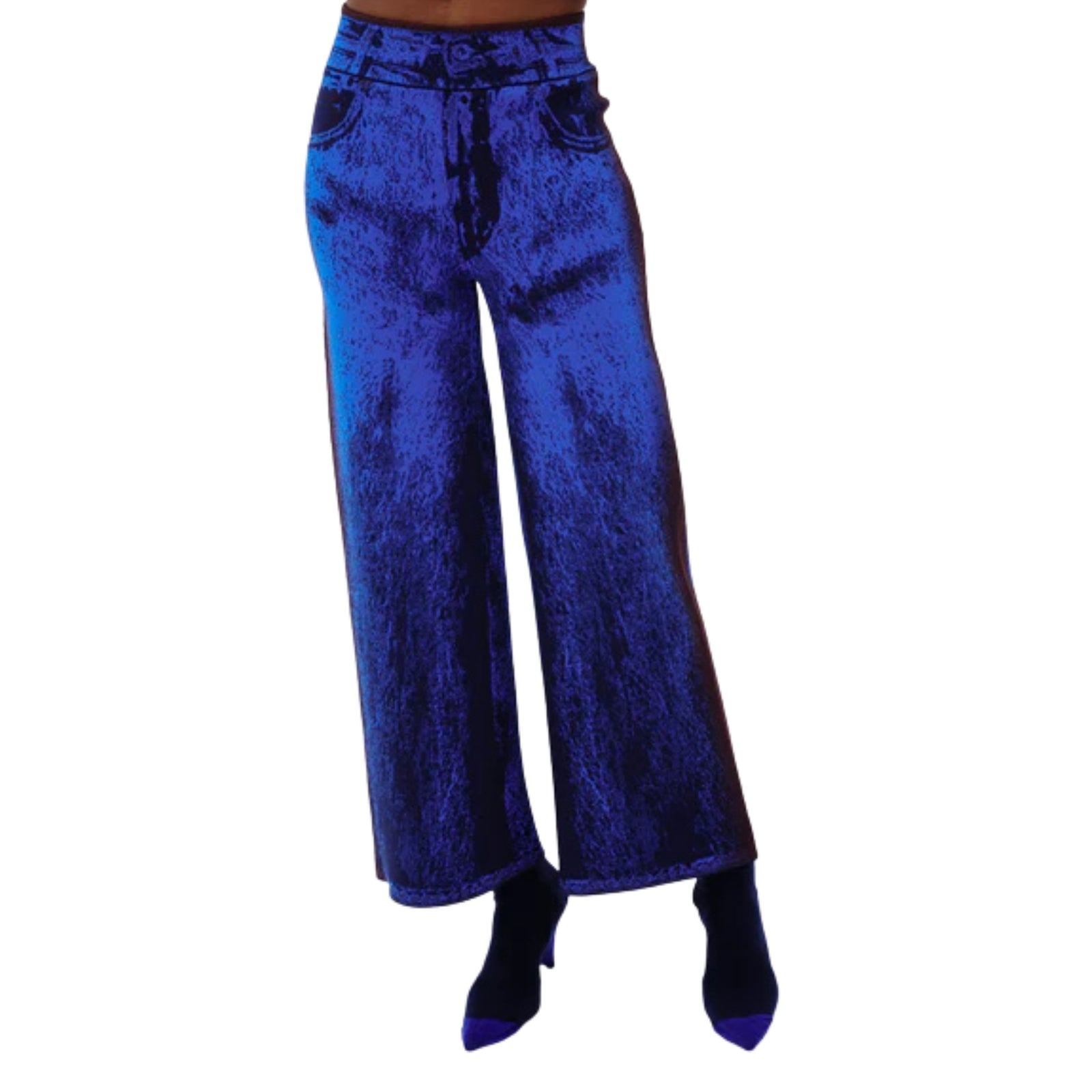Zahra Wide Leg Pants in Electric Blue