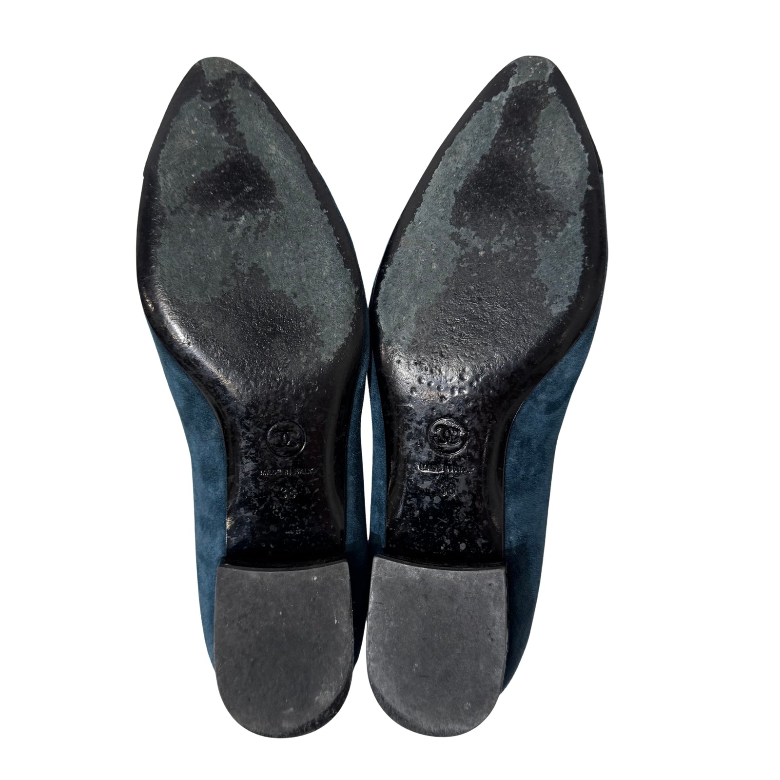 Navy Velvet Shoes 38