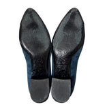 Navy Velvet Shoes 38