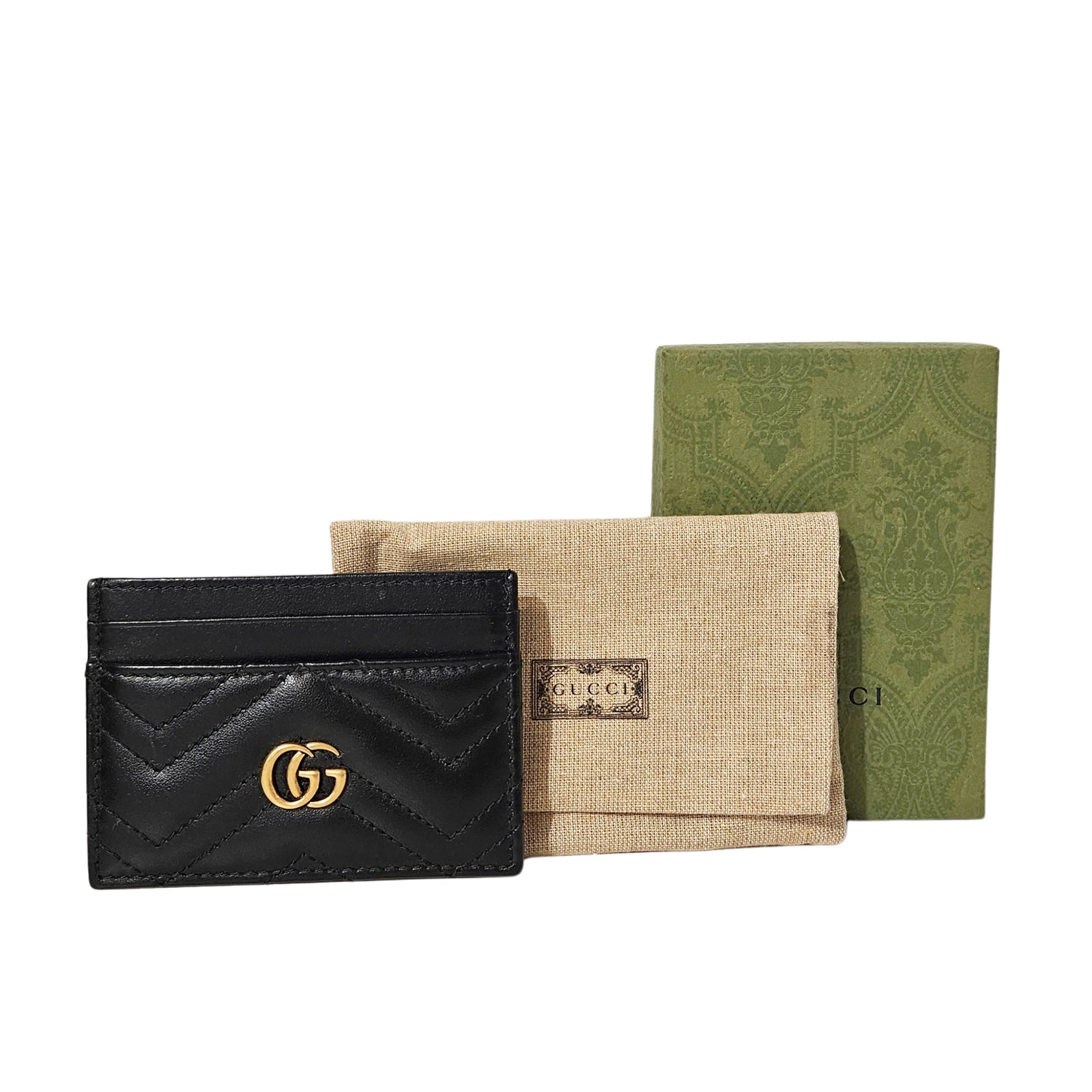 GG Marmont Card Holder in Black