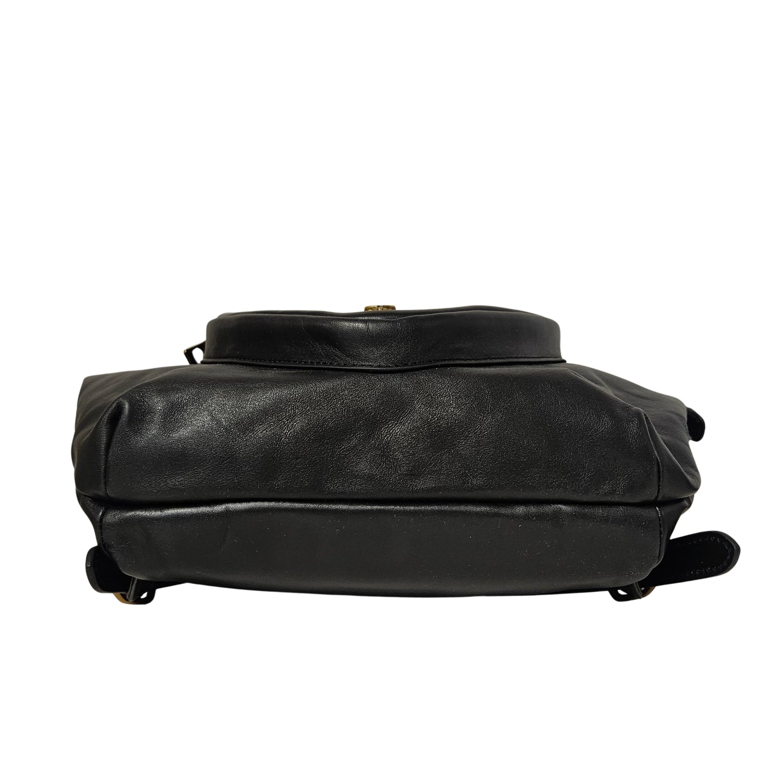 Black Leather Crossbody Bag/Backpack