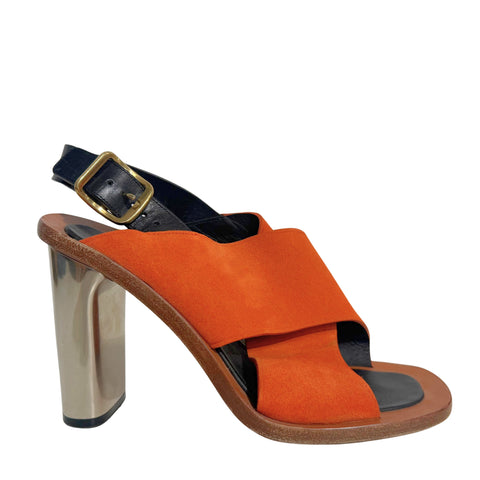 Bamboo Accent Leather Sandals 39.5