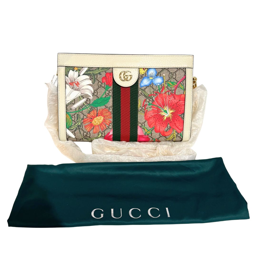 GG Supreme Flora Small Ophidia Chain Bag